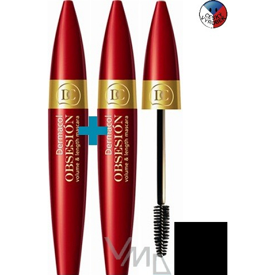 Dermacol Obsesión Volume & Length Mascar Mascara 1 + 1 Pieces 2 x 12 ml Black