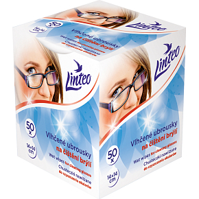 Linteo Wet Wipes for Glasses, 50 pcs