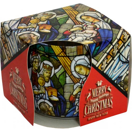Admit Christmas Stained glass aromatic candle in glass 100 g