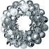 Wreath of silver flask 28 cm