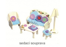 Mini Dream Home Wooden puzzle furniture dreams 01 sofa 20 x 15 cm