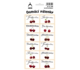Arch Stickers Homemade Cherry Brandy 12 Labels