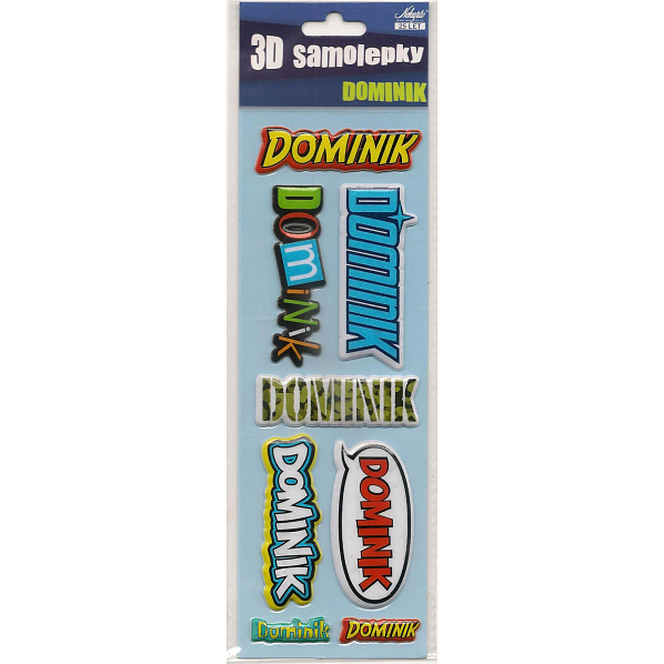 Nekupto 3D Stickers named Dominik 8 pieces - VMD parfumerie - drogerie