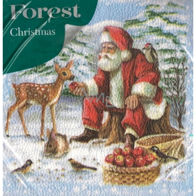 Forest Paper napkins 1 ply 33 x 33 cm 20 pieces Christmas Santa and doe