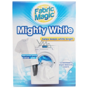 Fabric Magic Mighty White wipes for the washing machine to maintain the whiteness of the laundry and remove stains 12 pieces