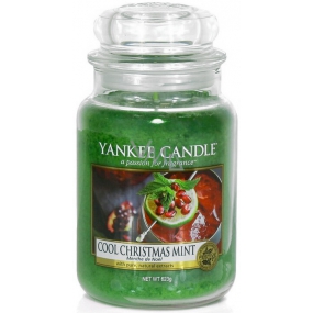 Yankee Candle Cool Christmas Mint - Classic Christmas Mint Scented Candle Large Glass 623 g