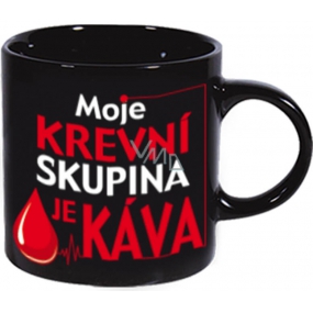 Nekupto Gifts with humor mug with the inscription My blood type is coffee 350 ml