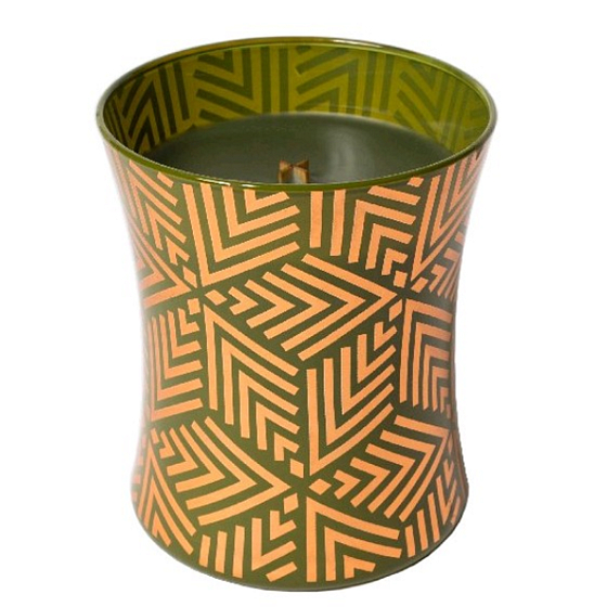 WoodWick Frasier Fir - Fraser fir scented candle with wooden wick and lid glass medium 275 g Holiday limited 2018