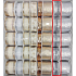 Ditipo Ribbon fabric with wire silver diamond 3 mx 25 mm