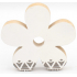 Nekupto Home Decor Wooden decoration flower white 11 cm