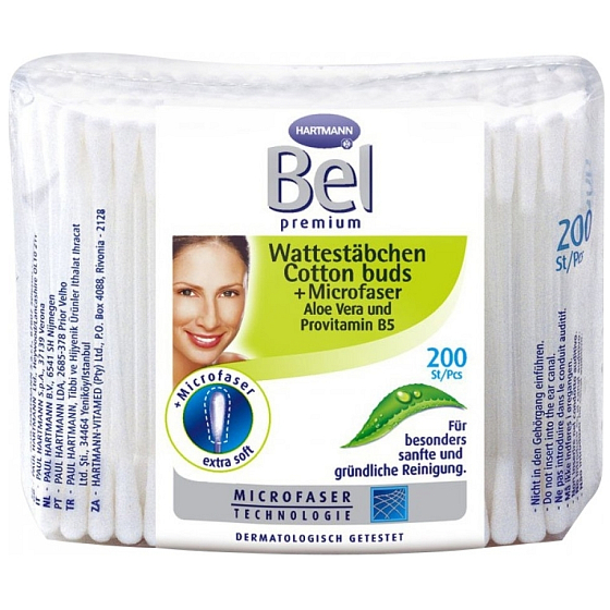 Bel Premium Aloe Vera and Provitamin B5 cotton swabs bag of 200 pieces