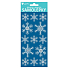 Window foil without glue white flakes with hologram contour 20 x 10 cm