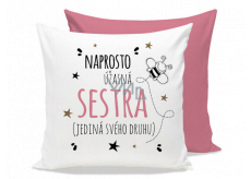 Nekupto Gift Center Pillow with dedication Amazing sister 30 x 30 cm