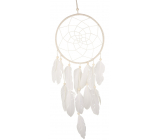 Dream catcher with feathers white 62 cm