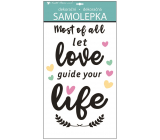 Wall stickers with the text Love, life 60 x 32 cm