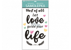 Wall stickers with the text Love, life 60 x 32 cm