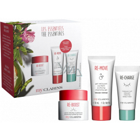 Clarins MyClarins Loyalty VP Re-Boost Moisturizing Cream 50 ml + Re-Move Cleansing Gel 30 ml + Re-Charge Relaxing Night Mask 15 ml, cosmetic set