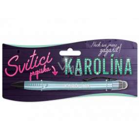 Nekupto Glowing pen with the name Karolína, touch tool controller 15 cm