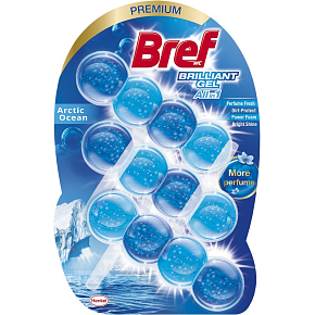 Bref Brilliant Gel All in 1 Arctic Ocean WC block with the scent of the ocean 3 x 42 g