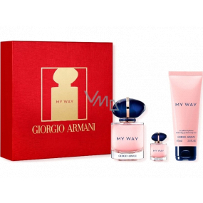 Giorgio Armani My Way perfumed water 50 ml + perfumed water 7 ml + body lotion 75 ml, gift set for women