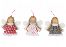 Angel in polka dot dress for hanging 9 cm mix of motifs
