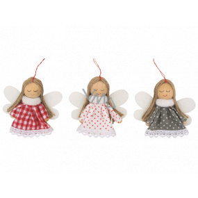 Angel in polka dot dress for hanging 9 cm mix of motifs