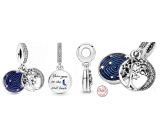 Charm Sterling silver 925 Galaxie and tree 2in1, love bracelet pendant
