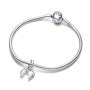 Charm Sterling silver 925 Mother and daughter, divisible heart, family bracelet pendant