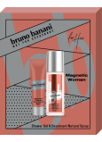 Bruno Banani Magnetic Woman perfumed deodorant glass 75 ml + shower gel 50 ml, cosmetic set for women