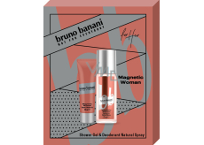 Bruno Banani Magnetic Woman perfumed deodorant glass 75 ml + shower gel 50 ml, cosmetic set for women