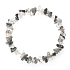 Crystal with Tourmaline elastic bracelet, natural stone, 19 cm, stone of stones
