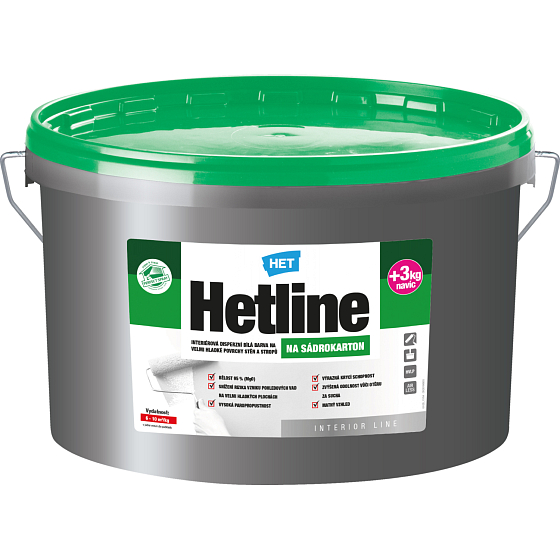 Het Hetline plasterboard paint, 15 + 3 kg