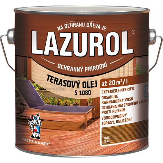 Lazurol S1080 terrace oil teak, 2.5 l