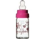 Simax Baby Glass Bottle with Silicone Nipple 125 ml Various Designs and Colors