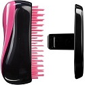 Tangle Teezer Compact Professional compact hair brush, Black & Pink black-pink