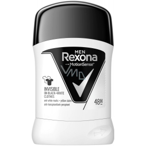 Rexona Men Invisible On Black + White Clothes antiperspirant deodorant stick for men 50 ml