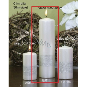 Lima Ribbon candle white cylinder 60 x 220 mm 1 piece
