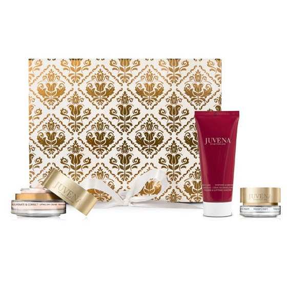 Juvena Rejuvenate & Correct Lifting day cream 50 ml + Pampering & Smoothing hand cream 100 ml + Master cream for eyes and lips 10 ml, cosmetic set