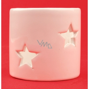 Ceramic candlestick with stars 5,5 cm
