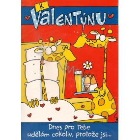 Ditipo Playing card For Valentine's Day Today I will do anything for you melody 224 x 157 mm