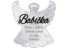 Albi Hanging plaque angel Grandmother 9 x 10 cm
