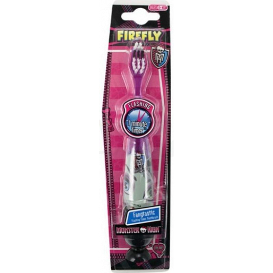 Mattel Monster High Flashing Soft Toothbrush for Kids with 1 Minute Timer