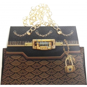 Nekupto Gift paper bag 19 x 14 x 9 cm Handbag with chain 042 LCS