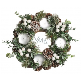 Advent wreath cone ice green 22 cm