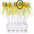 Egg wooden recess 3 cm + skewers polka dots green