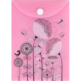 Albi Original Document case Flowers on pink A6 - 105 x 148 mm