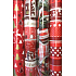 Zöwie Gift wrapping paper 70 x 500 cm Christmas red white and gold trees and deer