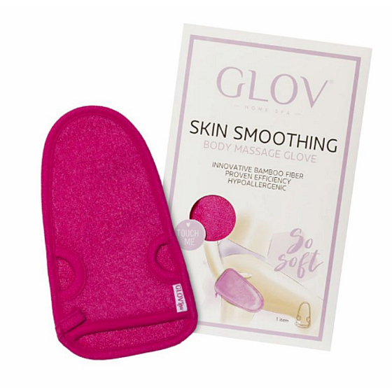 Glov Skin Smoothing Pink Massage Glove for Better Blood Circulation, Lymphatic Drainage, and Anti-Cellulite 1 Piece