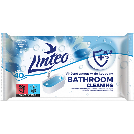 Linteo Bathroom wet wipes 40 pieces, 180 x 200 mm