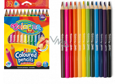 Colorino Jumbo crayons, triangular 12 colors